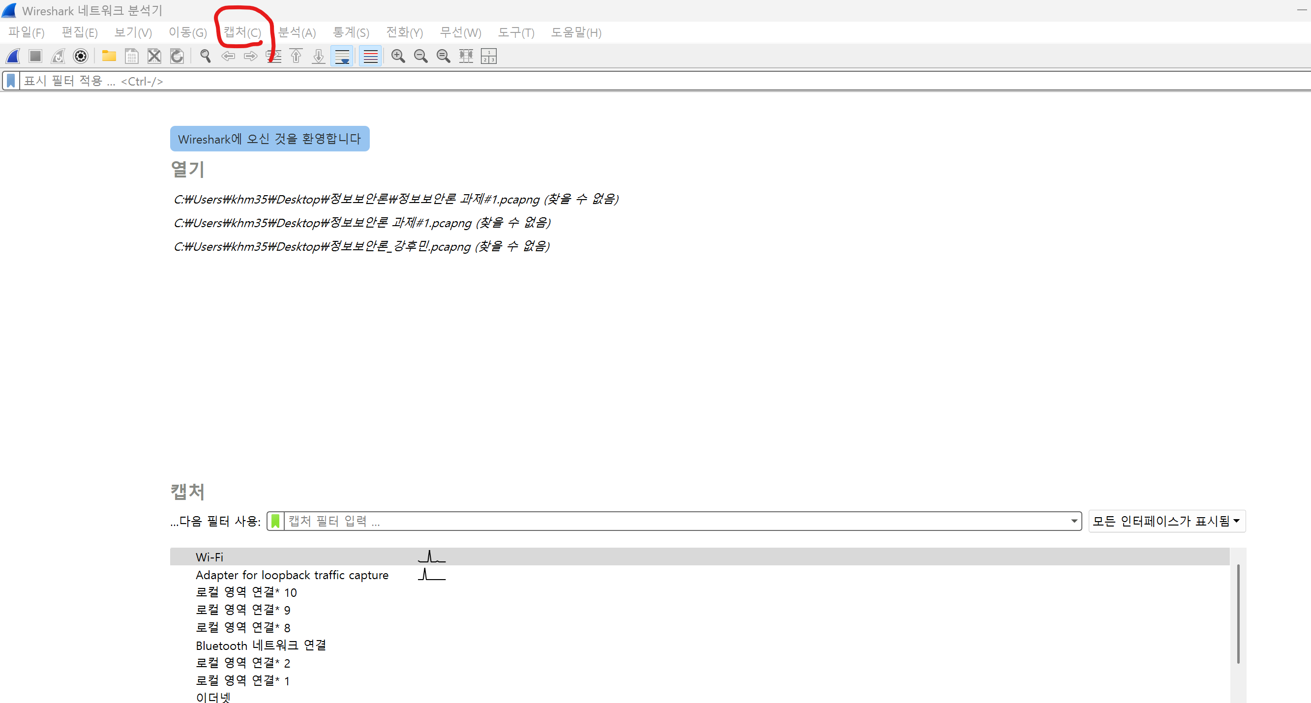 Wireshark 캡처